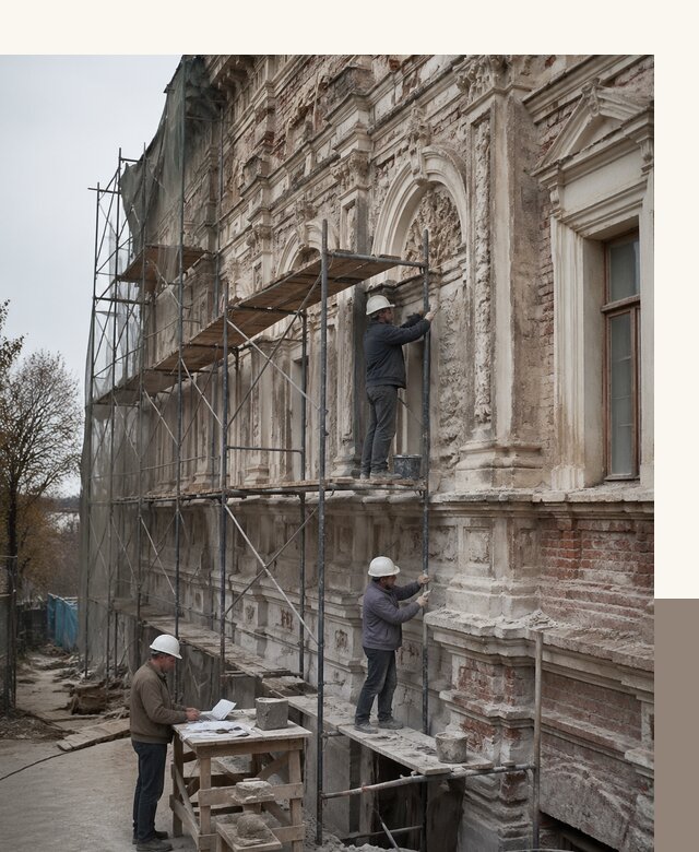 Реставрация объектов культурного наследия под ключ в Павловском Посаде